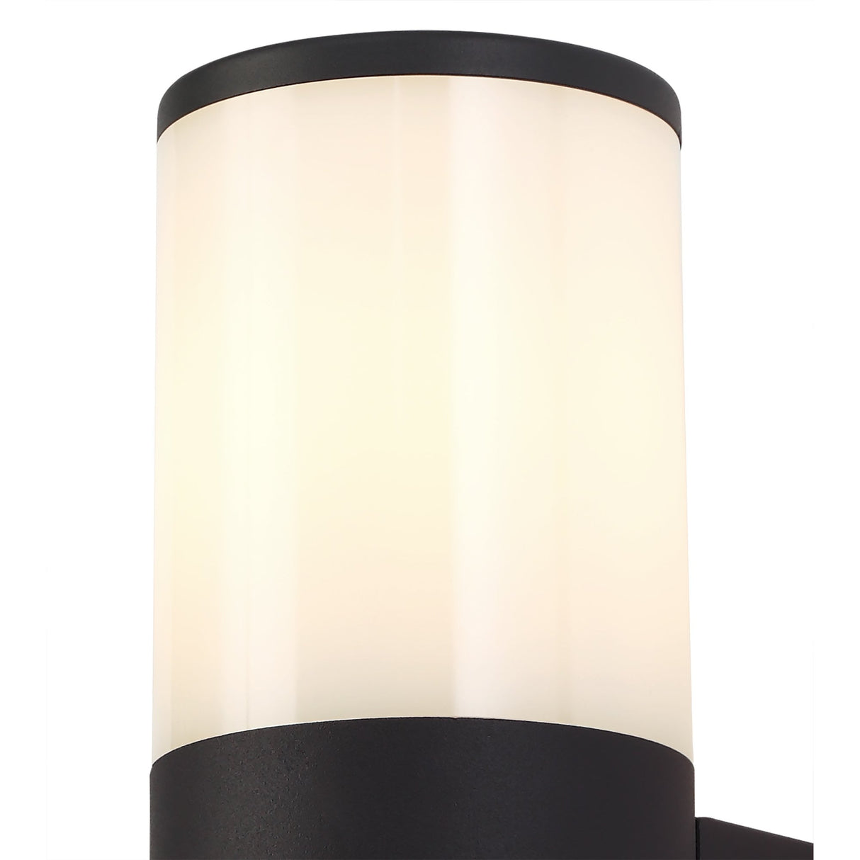 Modern Anthracite Wall Lamp with Opal Shade, E27 Compatible, IP54, 2-Year Warranty