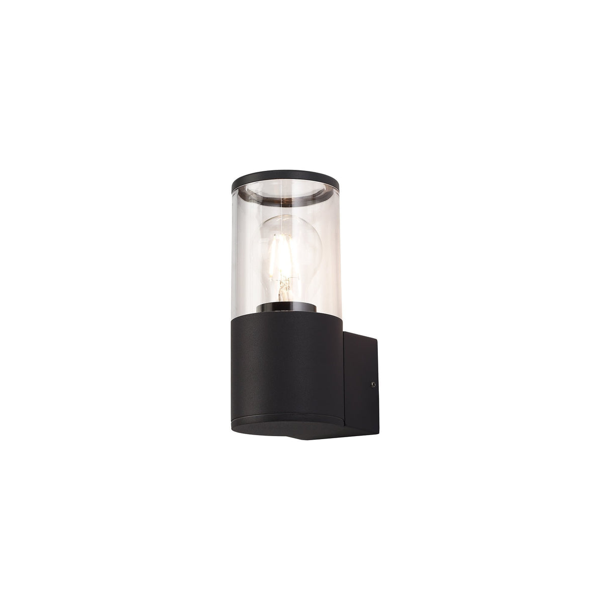Sleek Anthracite Wall Lamp with Smoked Glass Shade, IP54, 2-Year Warranty