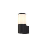 Sleek Anthracite Wall Lamp with Smoked Glass Shade, IP54, 2-Year Warranty