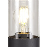 Modern Outdoor Post Lamp - 45cm, E27, IP54, Anthracite/Clear, 2-Year Warranty