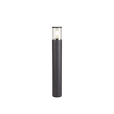 Anthracite 65cm Outdoor Post Light, Smoked Shade, E27 IP54, 2-Year Warranty