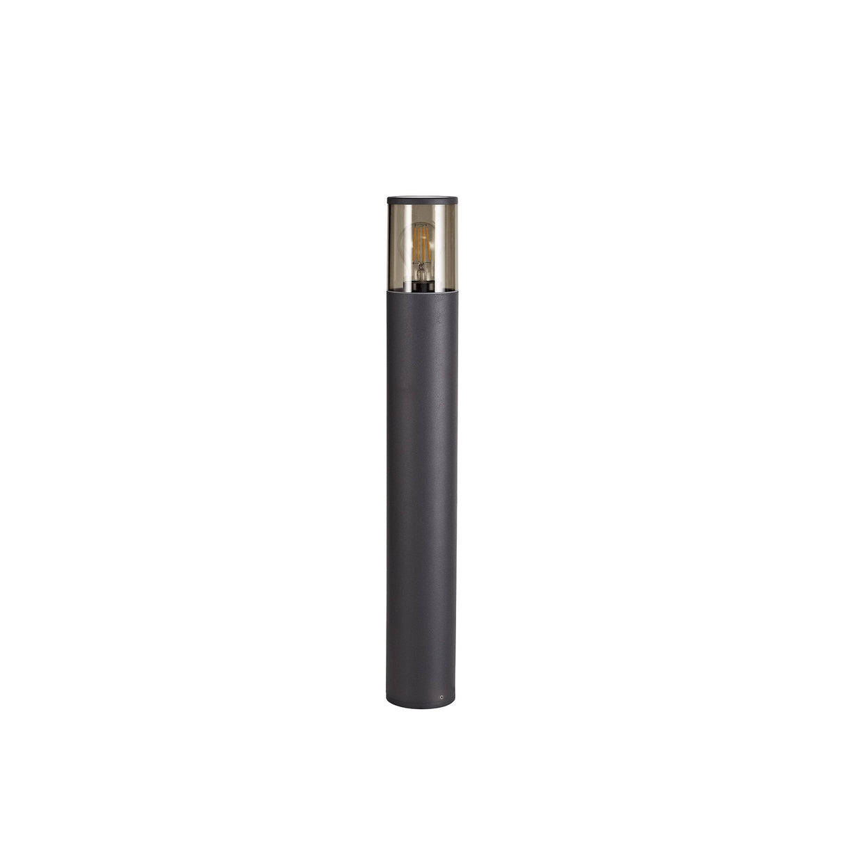 Anthracite 65cm Outdoor Post Light, Smoked Shade, E27 IP54, 2-Year Warranty