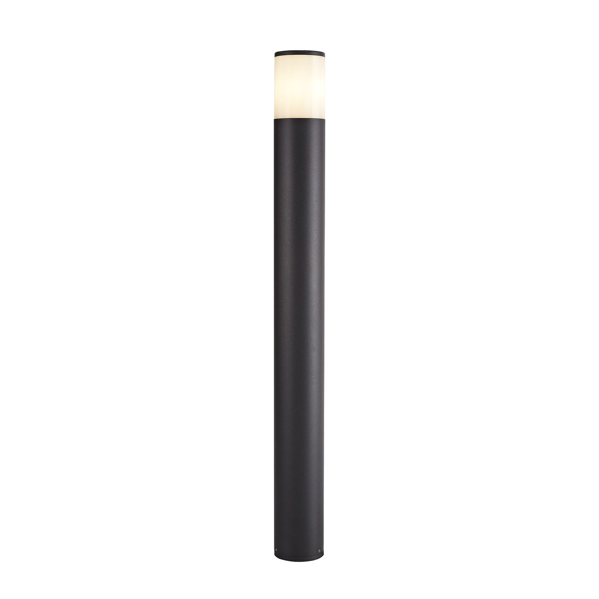Outdoor Modern Anthracite Post Lamp, 90cm, Smoked Glass, E27 Socket, IP54 Rating