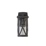 Anthracite Criss Cross Outdoor Wall Light with Clear Glass, E27, IP54
