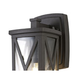 Anthracite Criss Cross Outdoor Wall Light with Clear Glass, E27, IP54