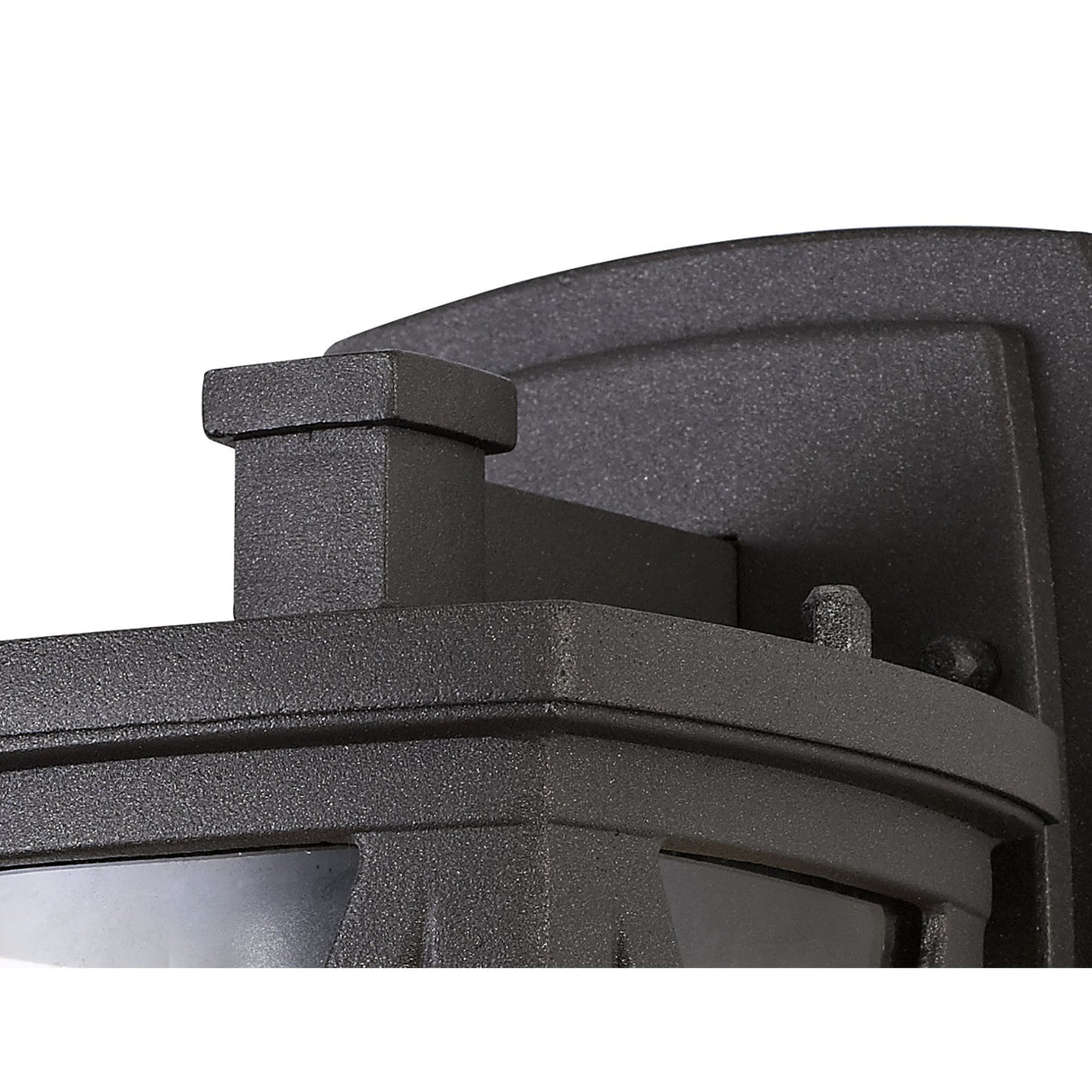 Anthracite Criss Cross Outdoor Wall Light with Clear Glass, E27, IP54