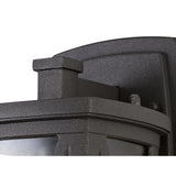 Anthracite Criss Cross Outdoor Wall Light with Clear Glass, E27, IP54