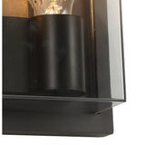 Anthracite Wall Lamp, Dual E27, IP65, Clear Shade, 2-Year Warranty