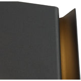 Sleek Anthracite LED Wall Light, 2 x 6W, 3000K, IP54, Warm White Illumination, 3-Year Warranty