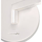 Contemporary Adjustable Wall Lamp with Integrated LED in Sand White Finish, 3-Year Warranty