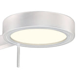 Contemporary Adjustable Wall Lamp with Integrated LED in Sand White Finish, 3-Year Warranty