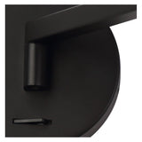 Sleek Sand Black Adjustable Wall Lamp with Integrated 8W LED, 3000K Warm White