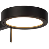 Sleek Sand Black Adjustable Wall Lamp with Integrated 8W LED, 3000K Warm White