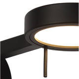 Sleek Sand Black Adjustable Wall Lamp with Integrated 8W LED, 3000K Warm White