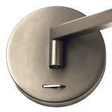 Satin Nickel Adjustable Wall Lamp with Integrated LED - 8W, 3000K Warm White, 3-Year Warranty