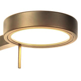 Antique Brass Swing Arm Wall Lamp with Integrated LED Light, 3000K Warm White, 3-Year Warranty