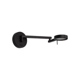 Contemporary Sand Black Adjustable LED Wall Lamp - 8W, 3000K Warm White, 3-Year Warranty