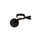 Contemporary Sand Black Adjustable LED Wall Lamp - 8W, 3000K Warm White, 3-Year Warranty
