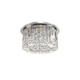 Elegant 45cm Crystal Flush Mount Chandelier, 5-Light, Polished Chrome Finish