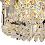 Elegant 45cm Crystal Flush Mount Chandelier, 5-Light, Polished Chrome Finish