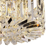Elegant 45cm Crystal Flush Mount Chandelier, 5-Light, Polished Chrome Finish