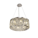 Elegant 60cm Crystal Chandelier, 8 Light, Polished Chrome Finish