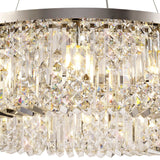 Elegant 12-Light Round Crystal Chandelier, Polished Chrome Finish