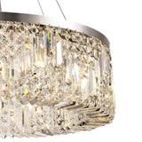 Elegant 12-Light Round Crystal Chandelier, Polished Chrome Finish