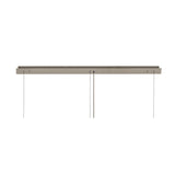 Sleek 7-Light Crystal Rectangular Pendant Chandelier, Polished Chrome Finish