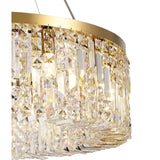 Luxurious 80cm Gold and Crystal Round Chandelier with 12 E14 Lights
