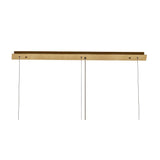 Luxurious Gold and Crystal Rectangular Pendant Chandelier, 5-Light E14