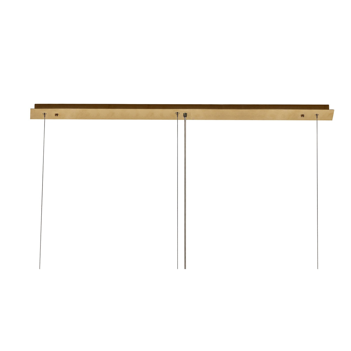 Luxurious Gold and Crystal Rectangular Pendant Chandelier, 7-Light Elegance