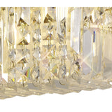 Elegant Gold and Crystal 2-Light Wall Sconce, E14-Compatible