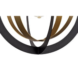 Modern Elegance Pendant Light, Black & Satin Gold, E27 Fitting
