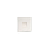 White Recessed Square LED Wall Light, 1.8W, 3000K, IP65, 70lm, 3-Year Warranty