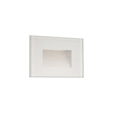 Sleek White Recessed Wall LED Lamp, 3.3W, Warm 3000K, 145 Lumens, IP65 Rated, 3-Year Warranty