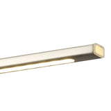 Sleek Satin Nickel LED Picture Light with Frosted Shade - 50cm Adjustable Arm