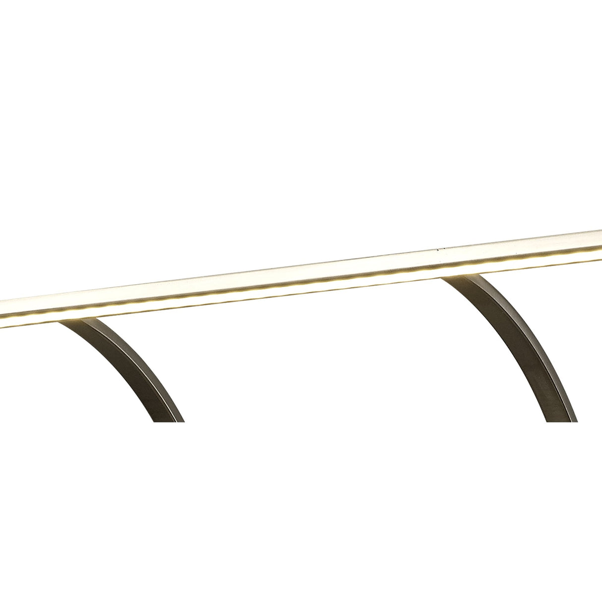 Satin Nickel Double Arm LED Wall Lamp with Frosted Shade, 38cm