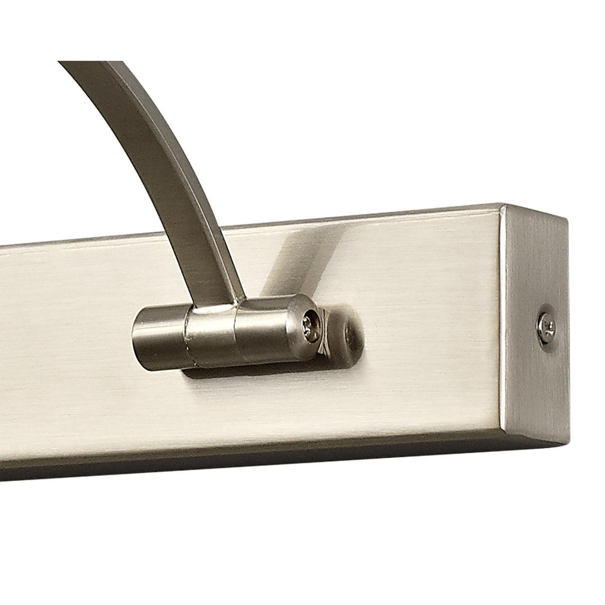 Sleek Satin Nickel LED Wall Lamp with Twin Arm Design, 95cm