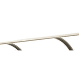 Sleek Satin Nickel LED Wall Lamp with Twin Arm Design, 95cm