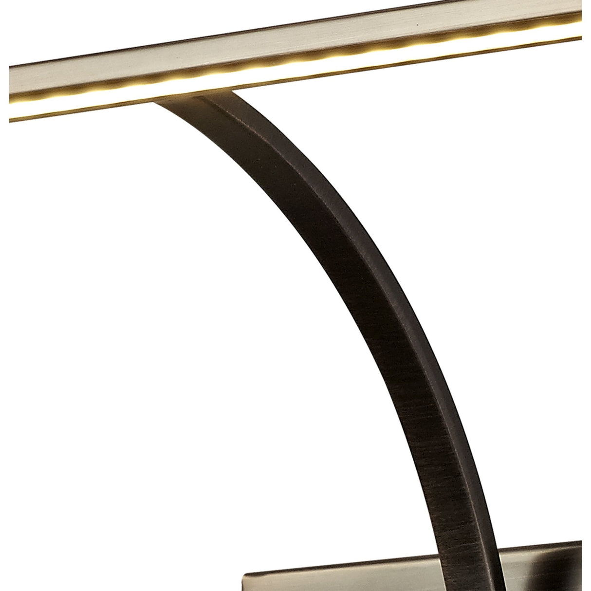 Elegant Bronze LED Wall Lamp with Frosted Shade, 56cm