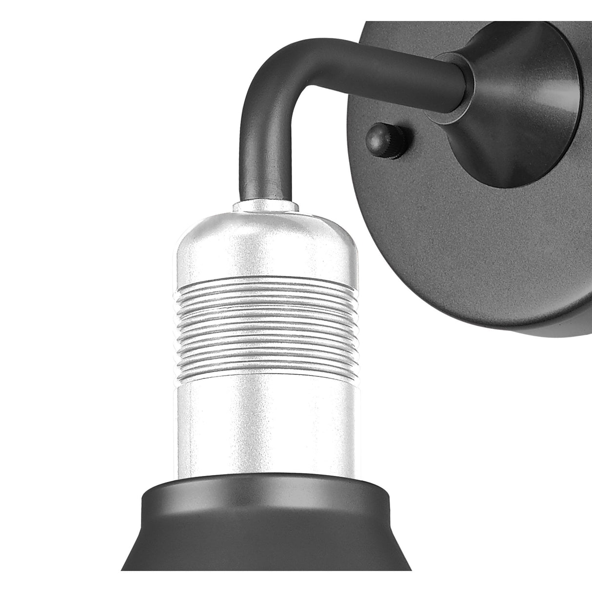 Modern Outdoor Wall Light, 1 E27 LED Bulb Compatible, IP65, Anthracite & Matte White Finish, 2-Year Warranty