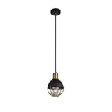 Elegant Outdoor Pendant Light with E27 Socket, IP65, Matt Black & Brushed Bronze Finish, 2-Year Warranty