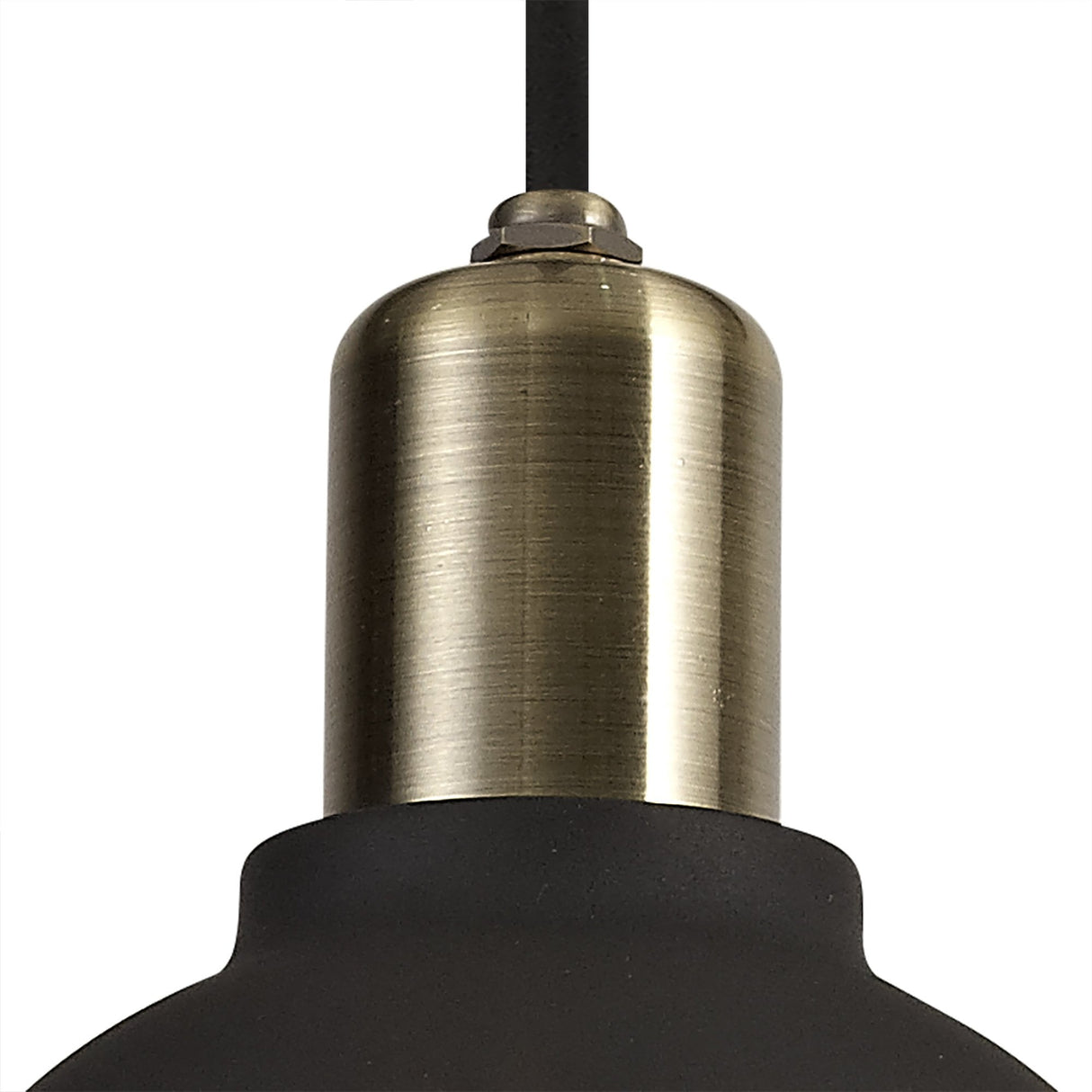 Elegant Outdoor Pendant Light with E27 Socket, IP65, Matt Black & Brushed Bronze Finish, 2-Year Warranty