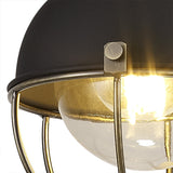 Elegant Outdoor Pendant Light with E27 Socket, IP65, Matt Black & Brushed Bronze Finish, 2-Year Warranty