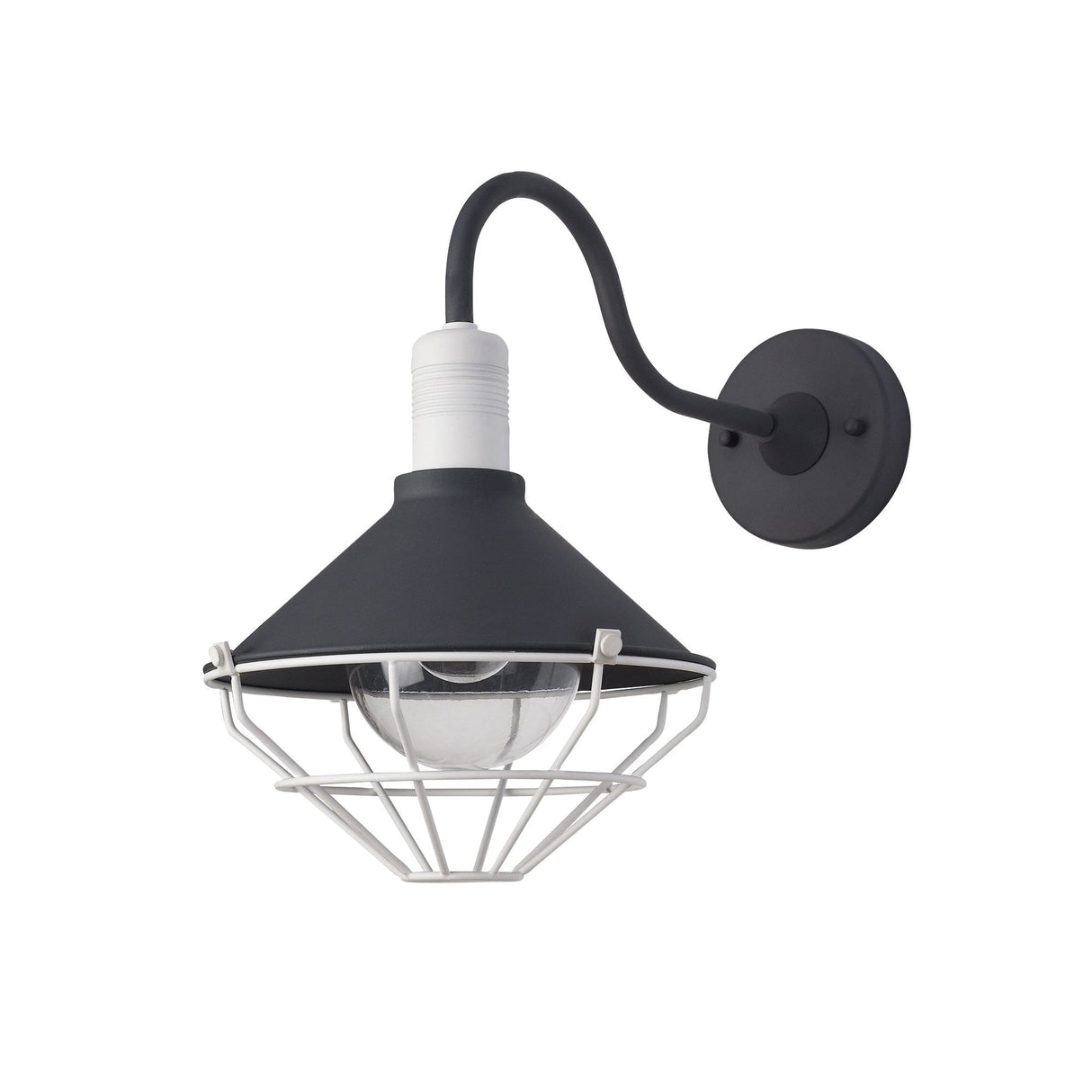 Outdoor Wall Light, E27, IP65, Anthracite/Matt White Finish, 2-Year Warranty