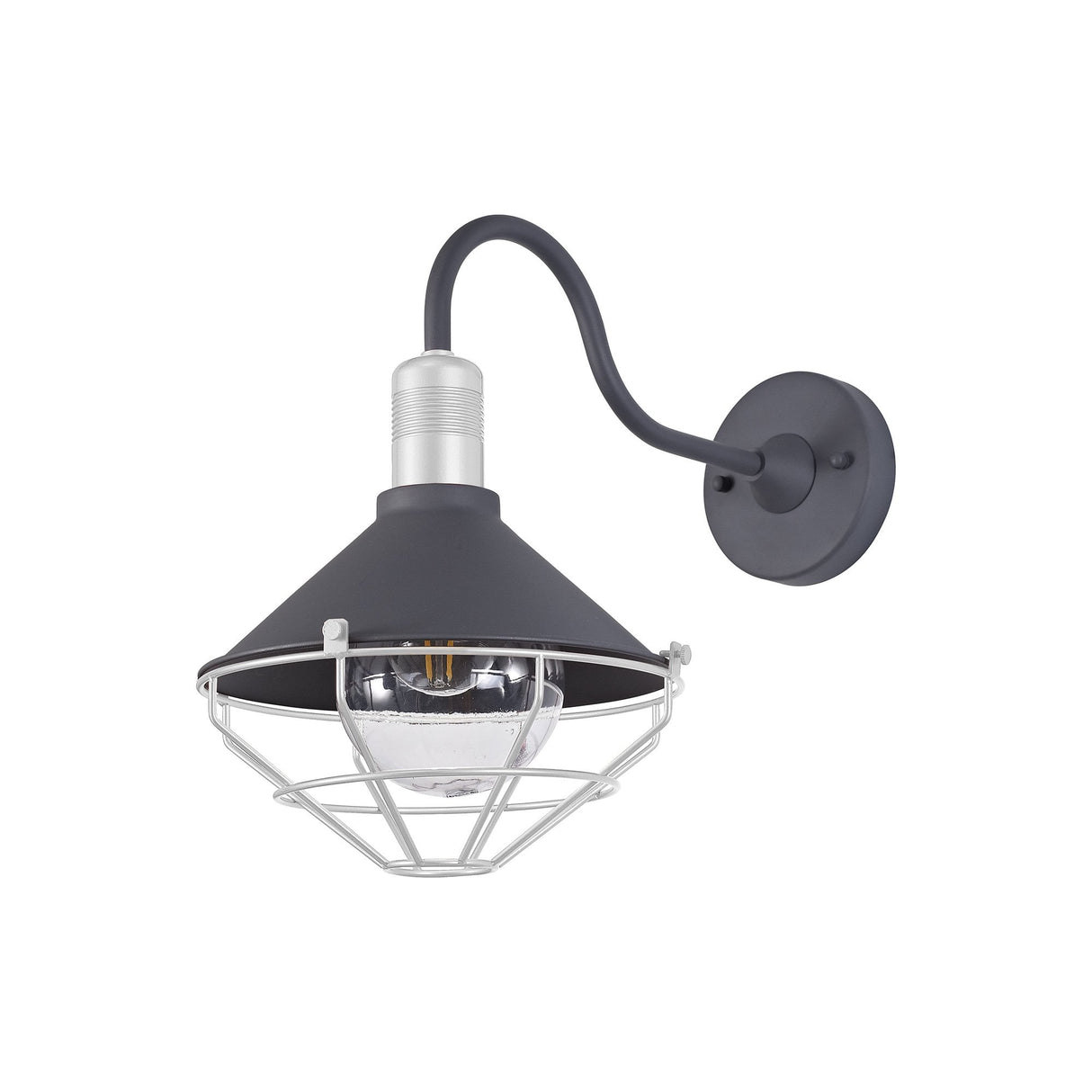 Outdoor Wall Light, E27, IP65, Anthracite/Matt White Finish, 2-Year Warranty