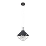 Outdoor Pendant Light, 1 E27 Socket, Weatherproof Anthracite/White Finish, 2-Year Warranty