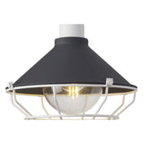 Outdoor Pendant Light, 1 E27 Socket, Weatherproof Anthracite/White Finish, 2-Year Warranty