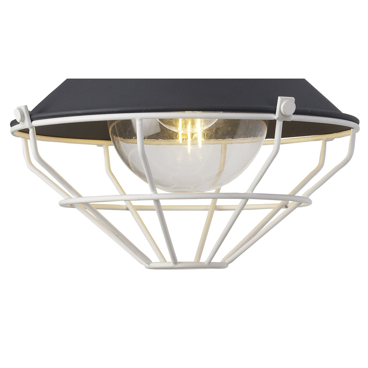 Outdoor Pendant Light, 1 E27 Socket, Weatherproof Anthracite/White Finish, 2-Year Warranty